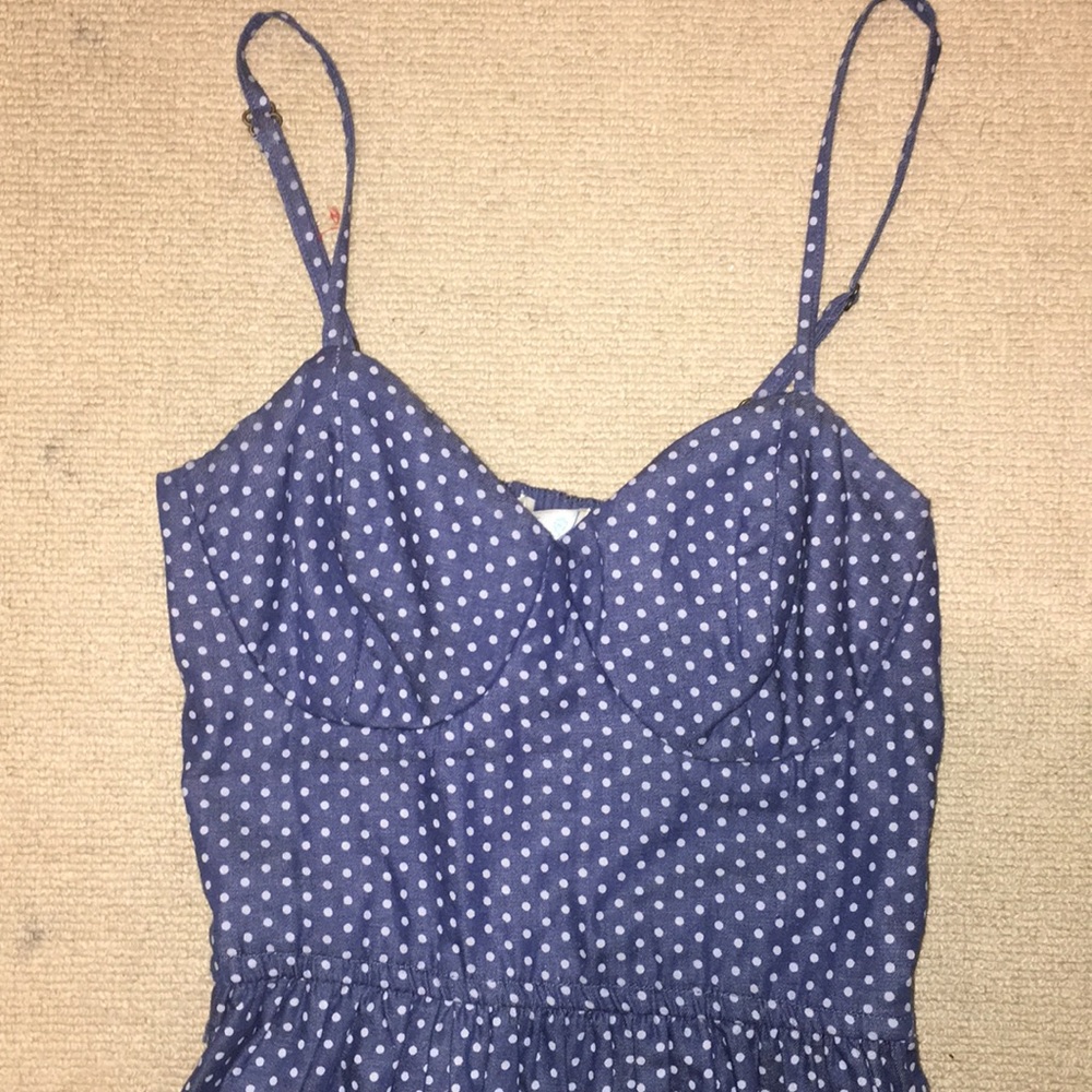 blue polka dot dress